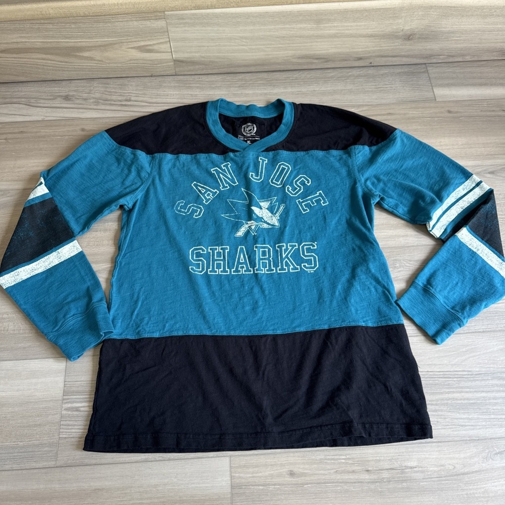 G-III Sports Carl Banks San Jose Sharks Hockey Long Sleeve Shirt Mens Sz‎ XL